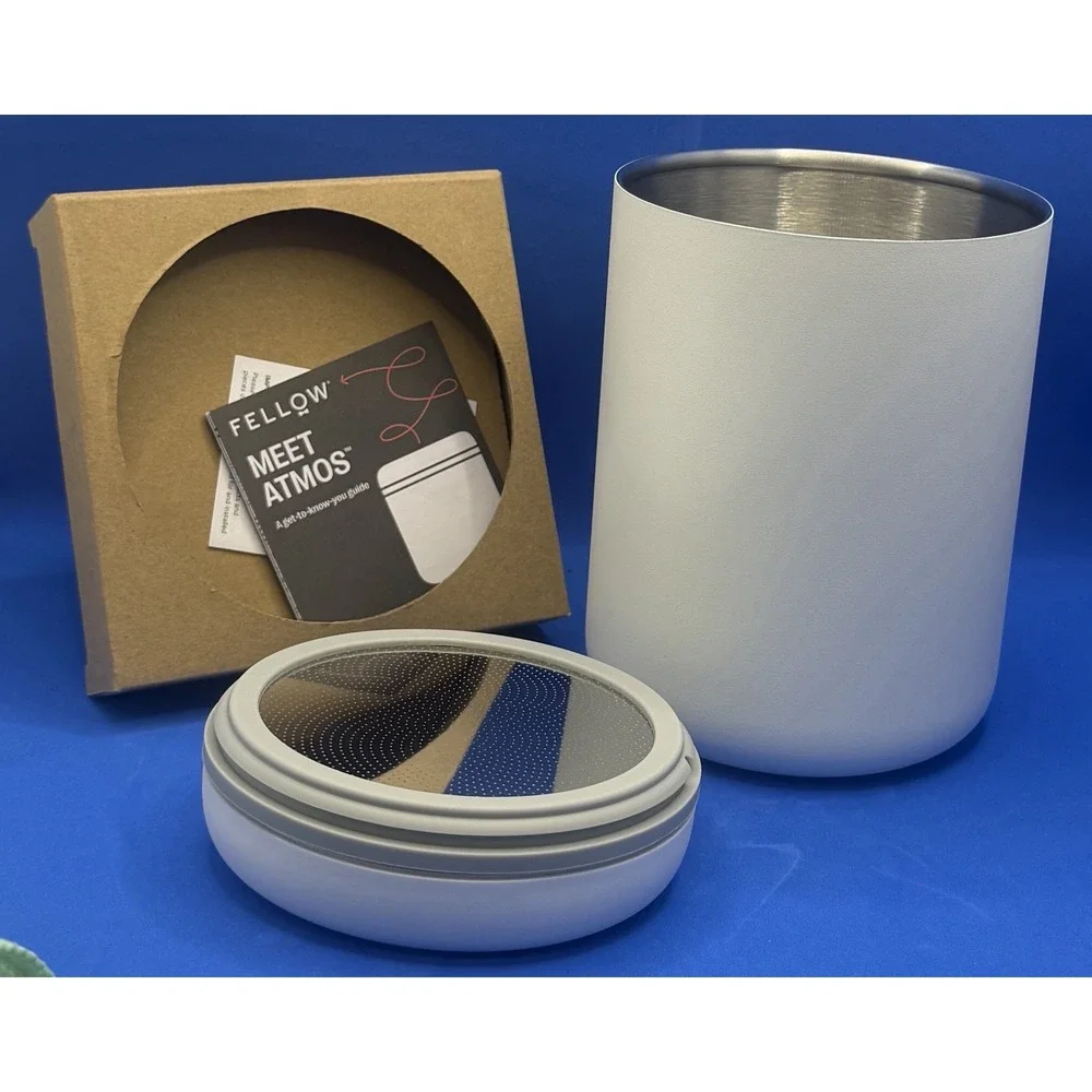 Fellow Atmos Vacuum Canister - 1.2l Matte White Steel Fellow